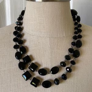 Black beaded necklace NWOT